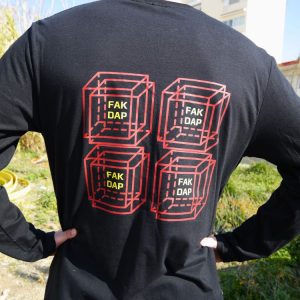 FAKDAP SQUARE CUBE LONGSLEEVE TEE BLACK