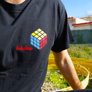 FAKDAP RUBIK´S CUBE TEE BLACK