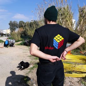 FAKDAP RUBIK´S CUBE TEE BLACK