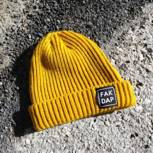 FAKDAP MUSTARD RIBBED BEANIE CAP