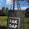 fakdap dark grey tote bag