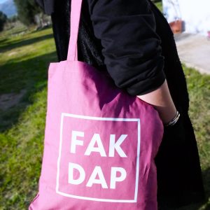 fakdap dusty pink tote bag