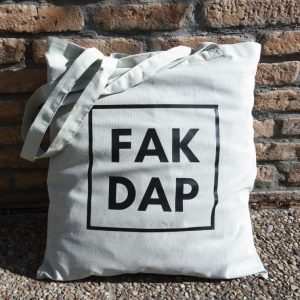 FAKDAP LIGHT GREY TOTE BAG